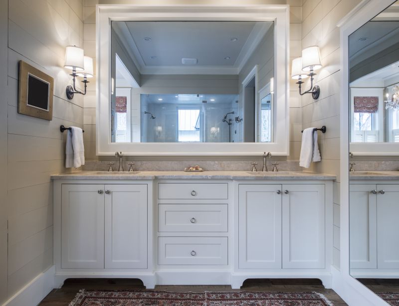 Double Vanity with Modern Sinks